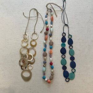 Colorful Beaded and Shell Necklaces Set